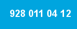 928 011 04 12 928 011 04 12